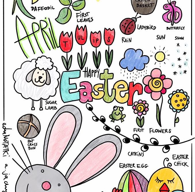 Easter colouring page